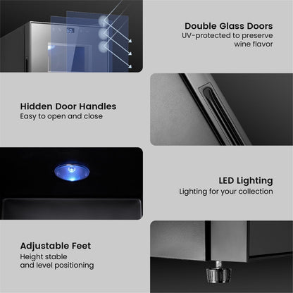 Réfrigérateur à vin Yeego pour 8 bouteilles - Mini refroidisseur