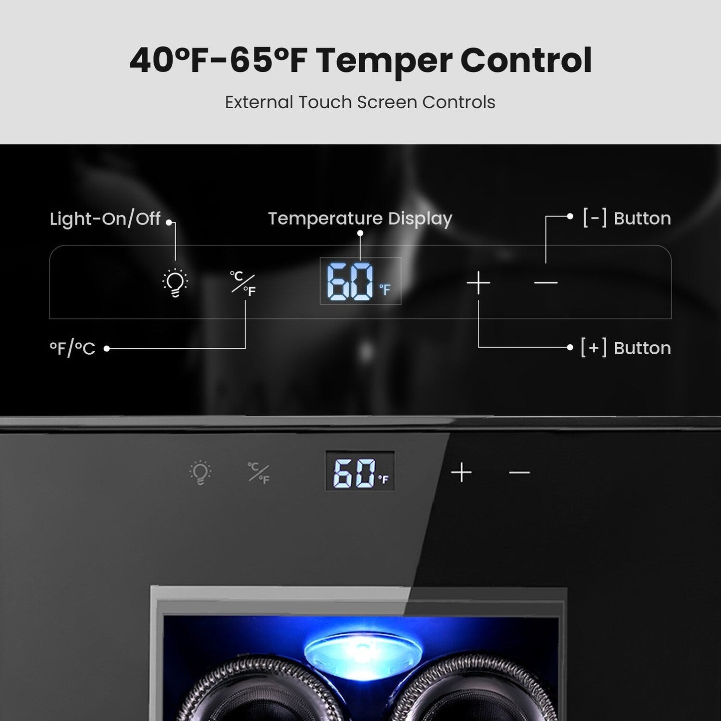 Réfrigérateur à vin Yeego pour 8 bouteilles - Mini refroidisseur