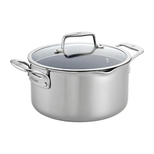 Pochette de cuisson ZWILLING Clad CFX en acier inoxydable et céramique antiadhésive, 6 pintes
